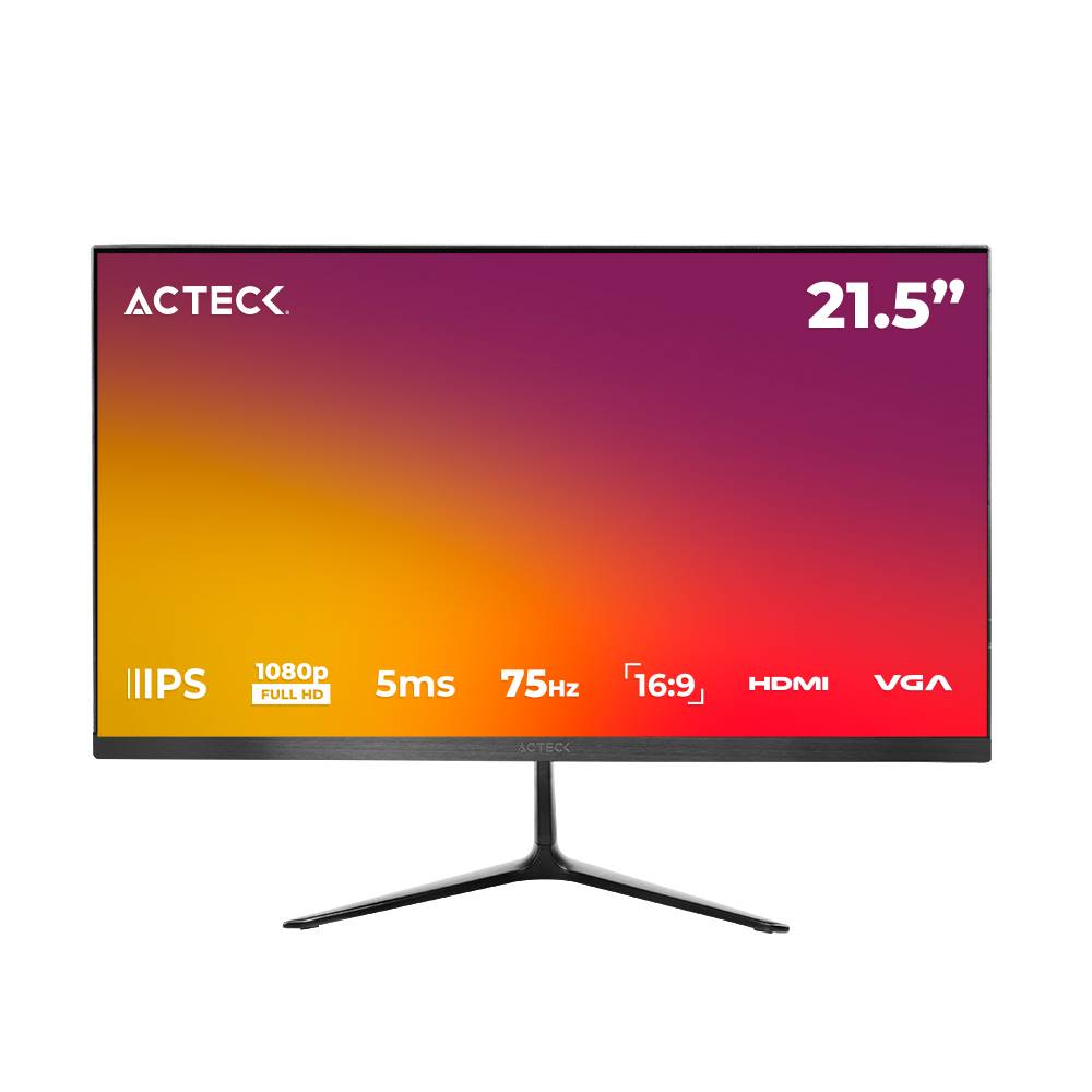 MONITOR ACTECK CAPTIVE VIVID SP215, 21.5 PULGADAS, 250 CD / M², 1920 X 1080 PIXELES, 5-8 MS, NEGRO