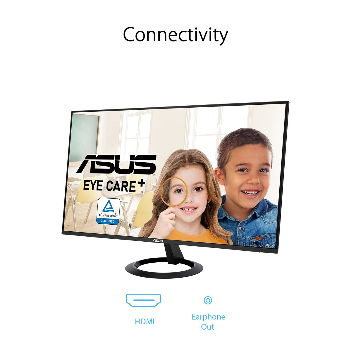 MONITOR ASUS EYECARE GAMING VA27EHF 27 (90LM0550-B031B0) 1080P, IPS, FULL HD, SIN MARCO, 100 HZ, 1 MS, HDMI(V1.4) X 1, MONTAJE EN PARED VESA
