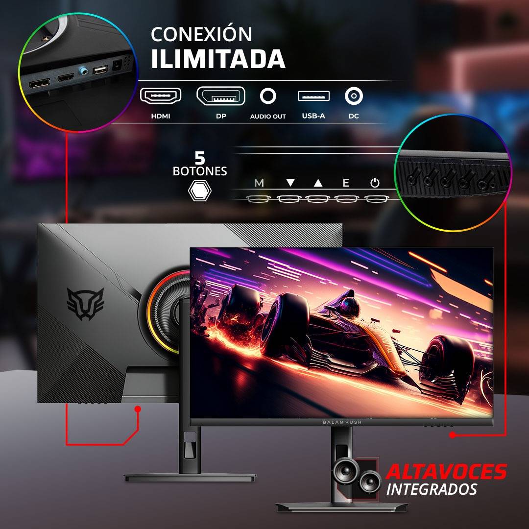 MONITOR GAMING 24 PULGADAS 165HZ ULTRA EXPLORER MXT24P BALAM RUSH FREESYNC/G-SYNC ADAPTATIVO