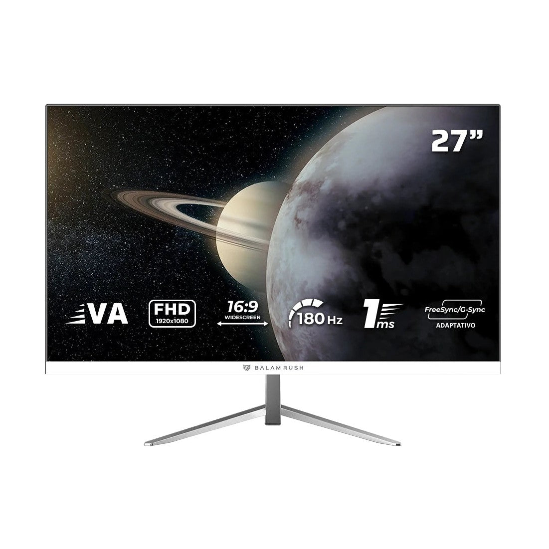 MONITOR GAMING PLANO 27 PULGADAS 180HZ: TITÁN MTG27Y BALAM RUSH FREESYNC/G-SYNC ADAPTATIVO