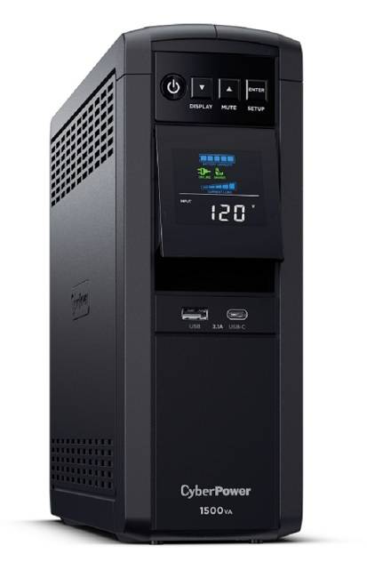 NO-BREAK CYBERPOWER CP1500PFCLCD, 1500 VA, 1000 W, 8 H, NEGRO
