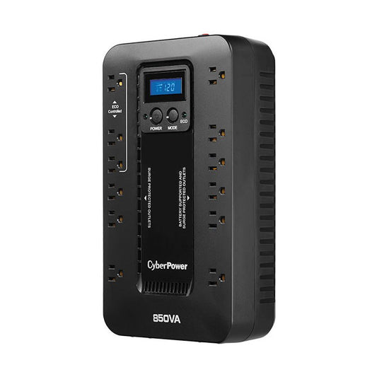 NO-BREAK CYBERPOWER EC850LCD, 850 VA, 510 W, 8 H, NEGRO, HOGAR Y OFICINA