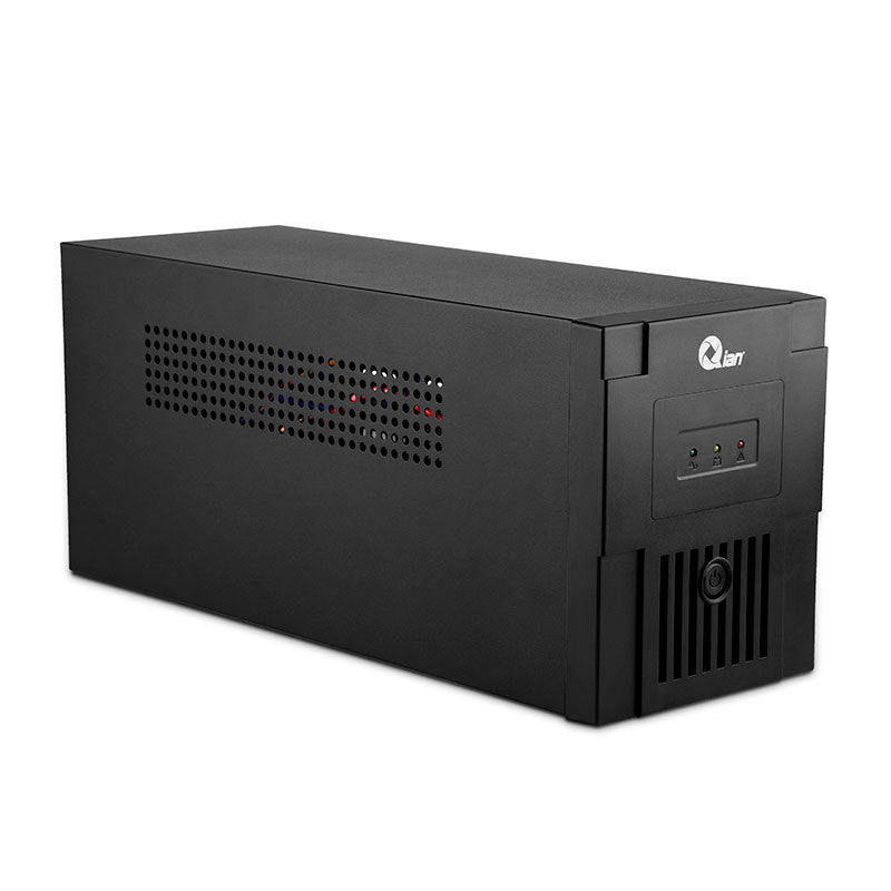 QIAN NO BREAK/UPS 1000VA, CAPACIDAD 1000VA Y 500W DE VOLTAJE, RECARGA EN 4 A 6 HORAS, INDICADORES LED Y ALARMA, 4 TOMAS DE CORRIENTE, QEI-1000-01