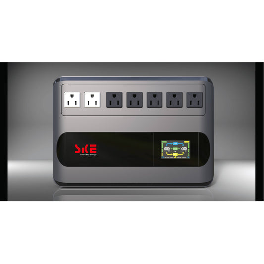 NO BREAK INTERACTIVO SKE ENERGY GF1000 1000VA/600W, COLOR PLATA Y NEGRO, VOLTAJE DE ENTRADA Y SALIDA 120V
