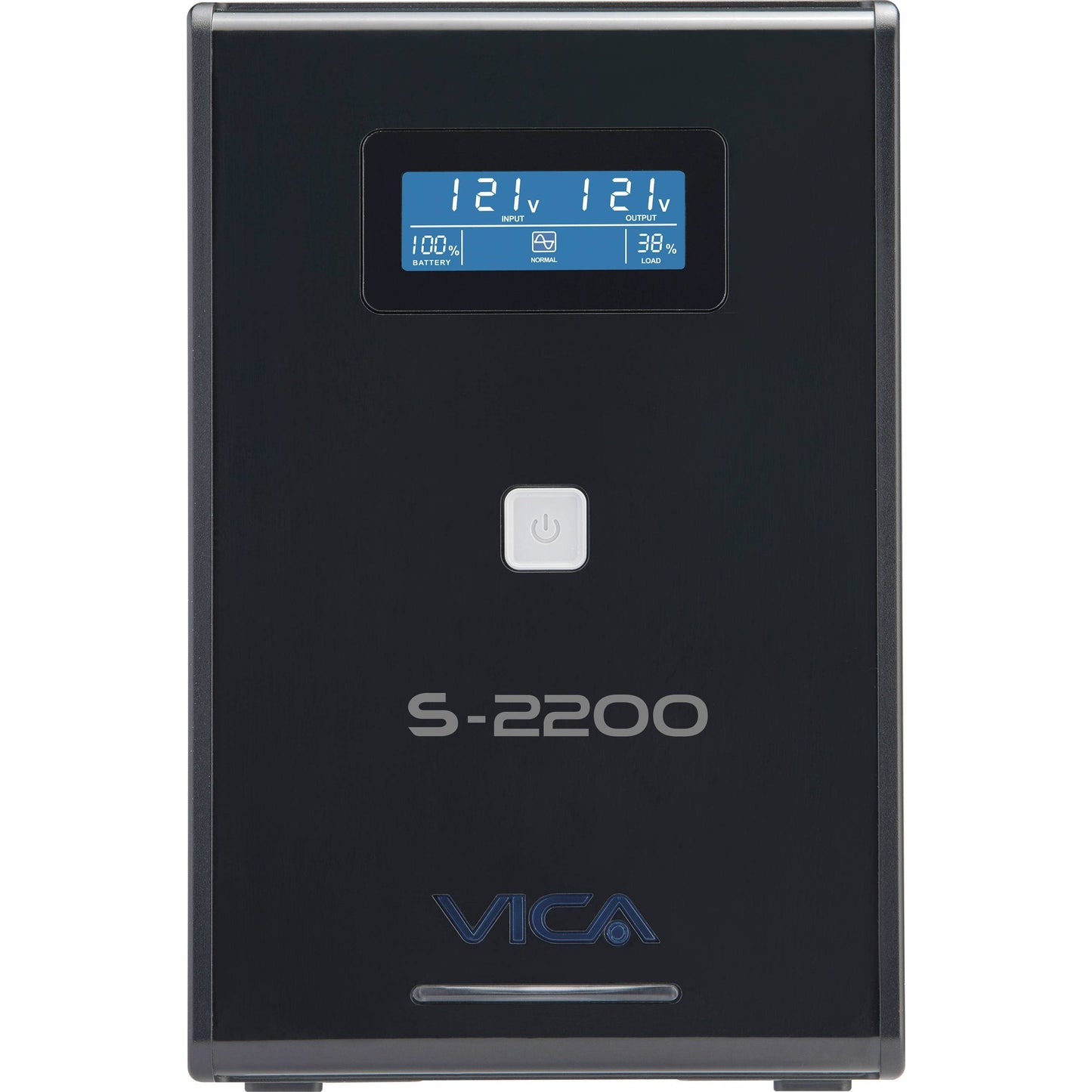 NO BREAK CON REGULADOR INTEGRADO MARCA VICA MODELO S 2200 2200VA/1200W ENTRADA VOLTAJE 127 VCA 60 HZ, CONSUMO DE ENERGÍA 20 A.