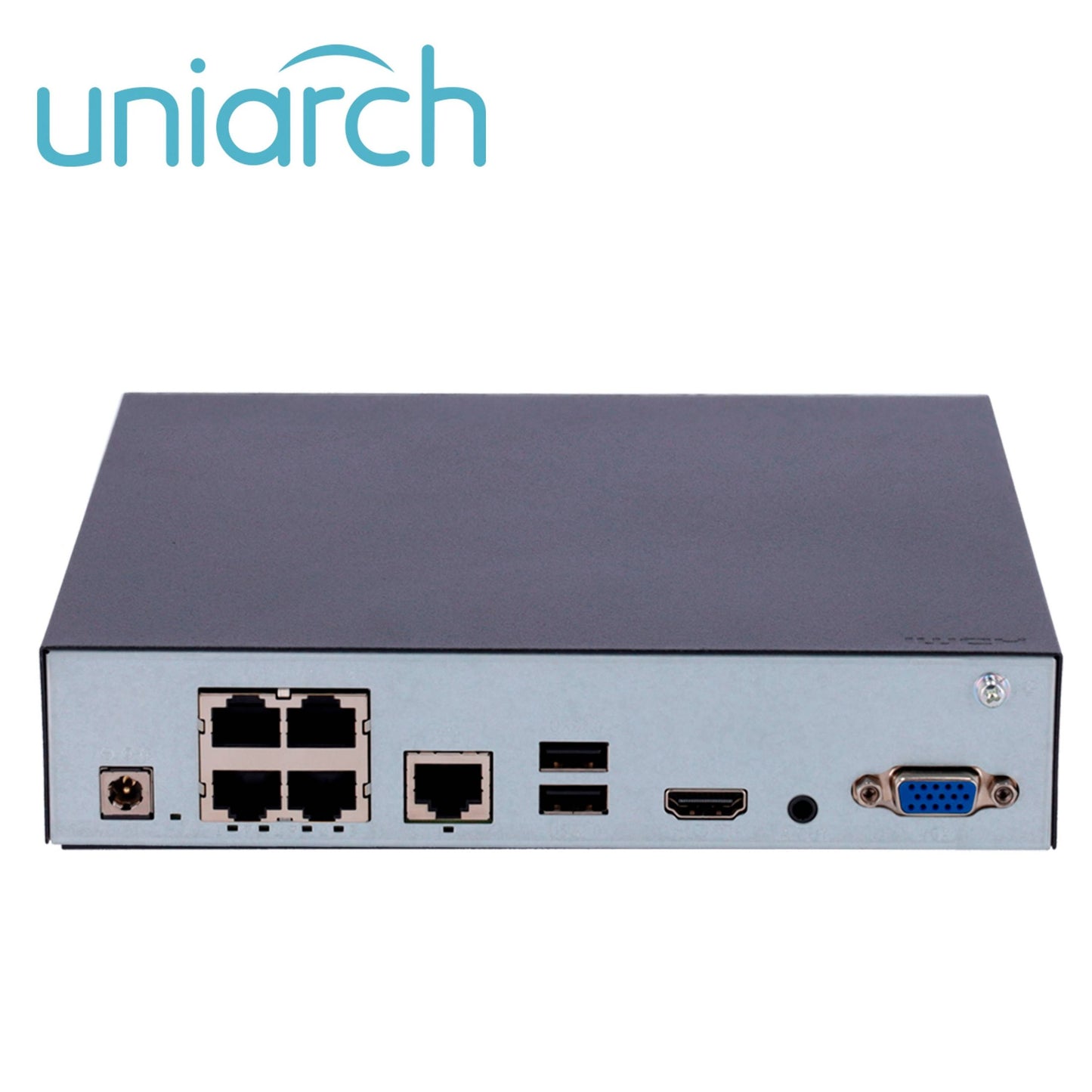 NVR 4 CANALES UNIARCH (NVR-104S3-P4-ECO) 6MP / 4CH POE / CAPACIDAD 1 DISCO DURO HASTA 6TB TOTAL / POE 100 MTS / ULTRA 265 / ANALÍTICAS SI