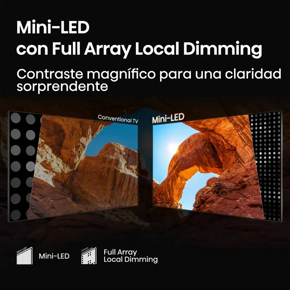 TELEVISOR HISENSE 55U65QFM, 55 PULGADAS, MINILED, QUANTUM DOT, 4K UHD, 3840 X 2160 PIXELES, FIRE SMART TV