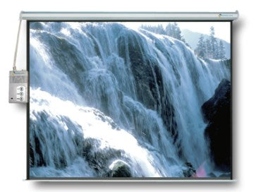 PANTALLA DE PROYECCIÓN MULTIMEDIA SCREENS MSE-213, 120 PULGADAS, ELÉCTRICA, COLOR BLANCO
