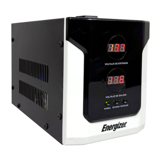 REGULADOR ENERGIZER 1500VA/900W (ERENRLB15VA). RANGO 90-145VCA, AVR, PROT. 10A, 2 CONTACTOS, LED. IDEAL P/LÍNEA BLANCA. CERT. ROHS/NOM/CE. 2 AÑOS GTÍA.