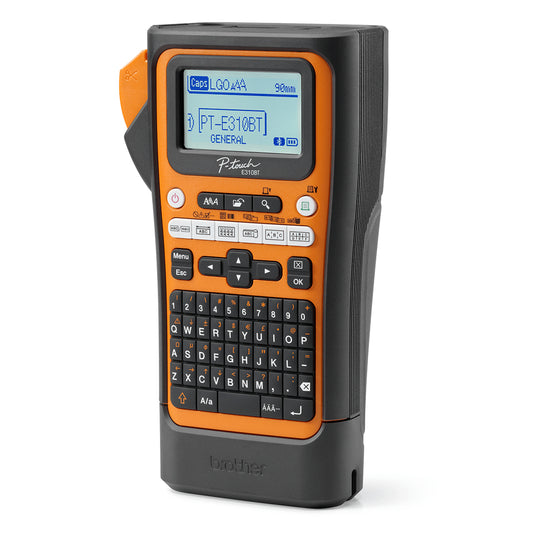 ROTULADOR INDUSTRIAL BROTHER P-TOUCH PTE310BTVP, TRANSFERENCIA TÉRMICA, BATERÍA RECARGABLE, MALETÍN, IMPRIME ETIQUETAS LAMINADAS DE HASTA 18 MM DE ANCHO