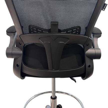 SILLA ALTA NEXTEP DESCANSA BRAZOS AJUSTABLE CON REPOSAPIÉS COLOR NEGRO AJUSTABLE DISEÑO CON SOPORTE LUMBAR AJUSTABLE