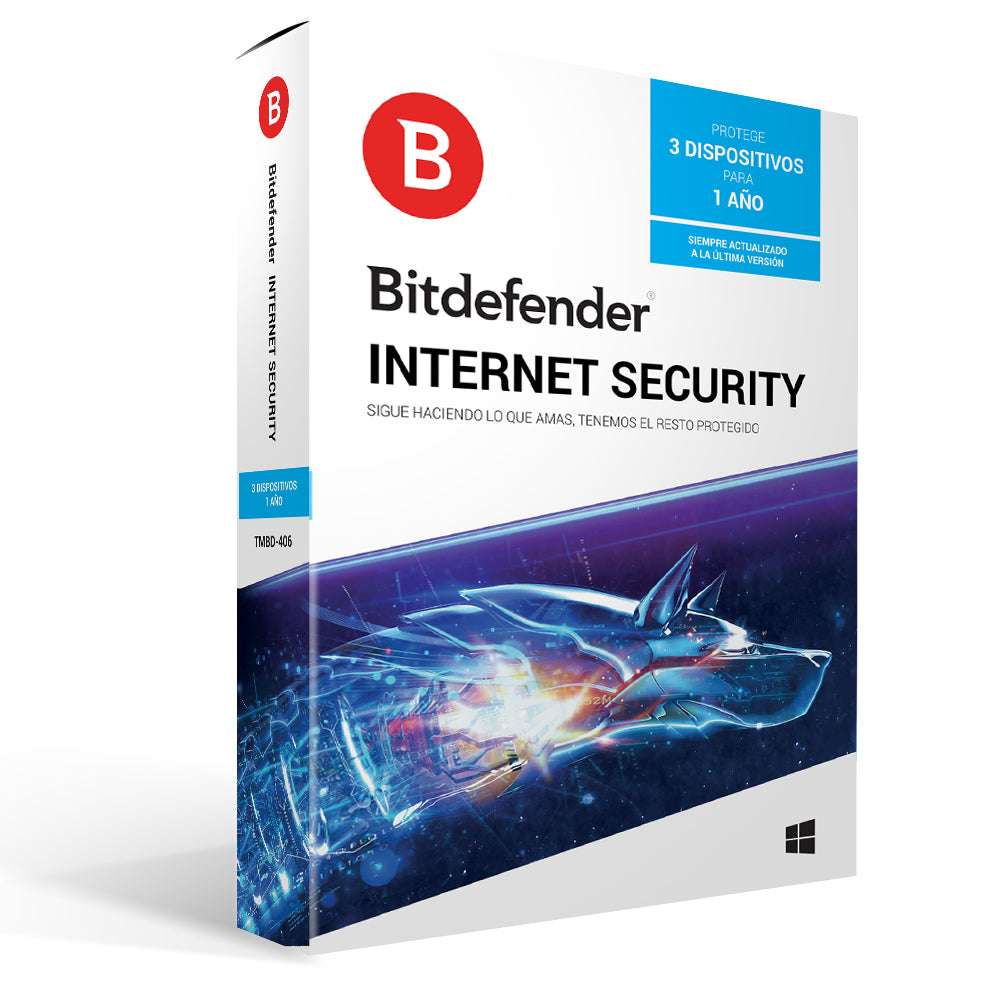 ANTIVIRUS BITDEFENDER TMBD-406, 3 LICENCIAS, 1 AÑO(S)