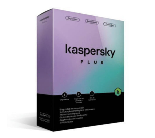 KASPERSKY PLUS KL1042Z5CFS-22, 3 LICENCIAS, 1 AÑO (INTERNET SECURITY)