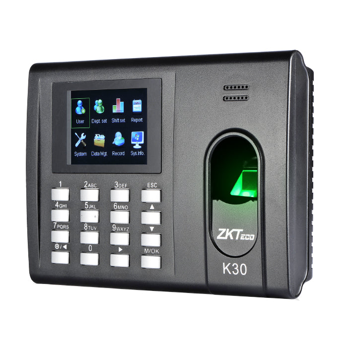 CHECADORES ZK TECO K30, ACCESO Y ASISTENCIA, SI, 500 USUARIOS