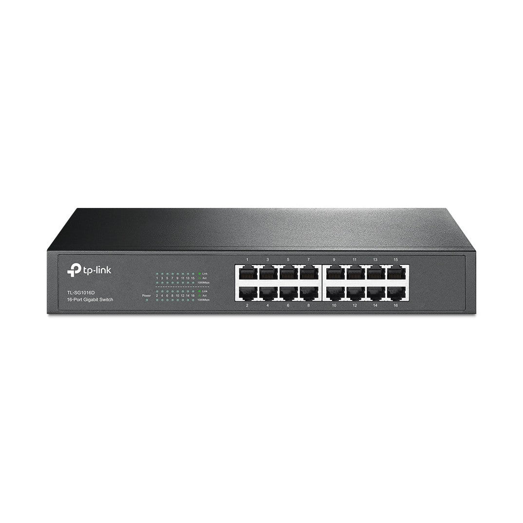 SWITCH TP-LINK, GRIS, 10/100/1000 MBPS, 16PTOS, ESCRITORIO