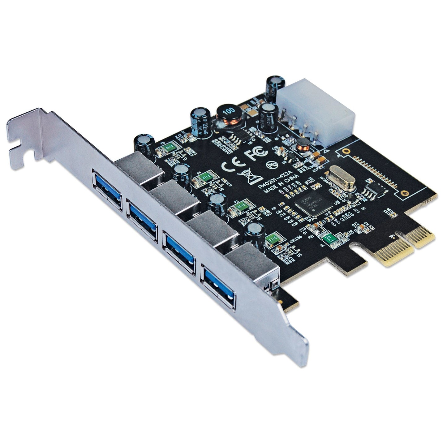 152891 TARJETA PCI EXPRESS USB 3.0 DE 4 PUERTOS, SOPORTE DE PERFIL ESTÁNDAR, AÑADE CUATRO PUERTOS ALINEADOS SUPERSPEED USB EXTERNOS.