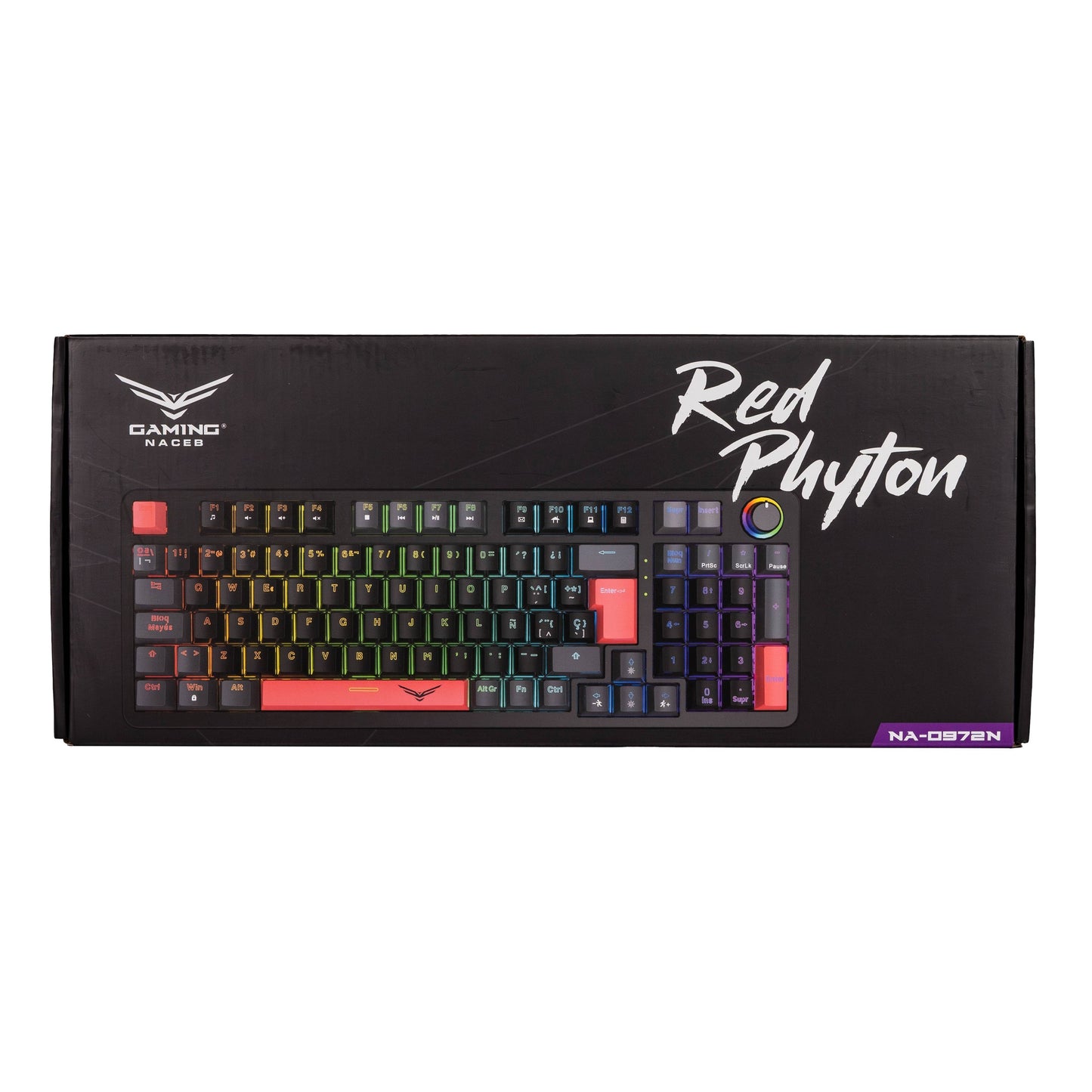 NACEB TECLADO MECANICO GAMER SWITCH RGB RED PHYTON NA-0972N