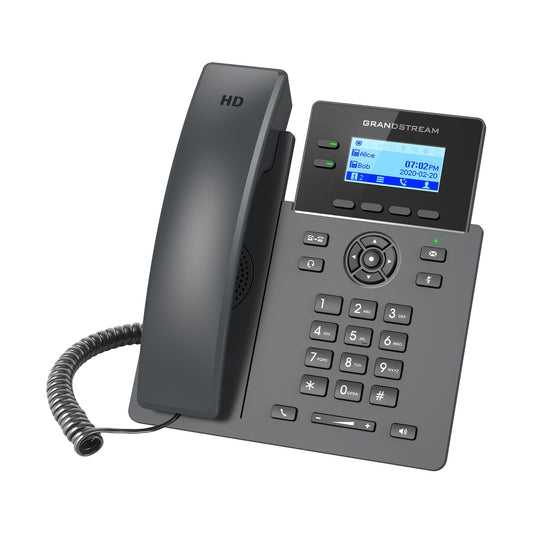 TELÉFONO IP DE 2 LÍNEAS CON 4 CUENTAS SIP, CONFERENCIA DE 5 VÍAS, ETHERNET SIN POE PERO SI INCLUYE SU FUENTE DE ALIMENTACIÓN