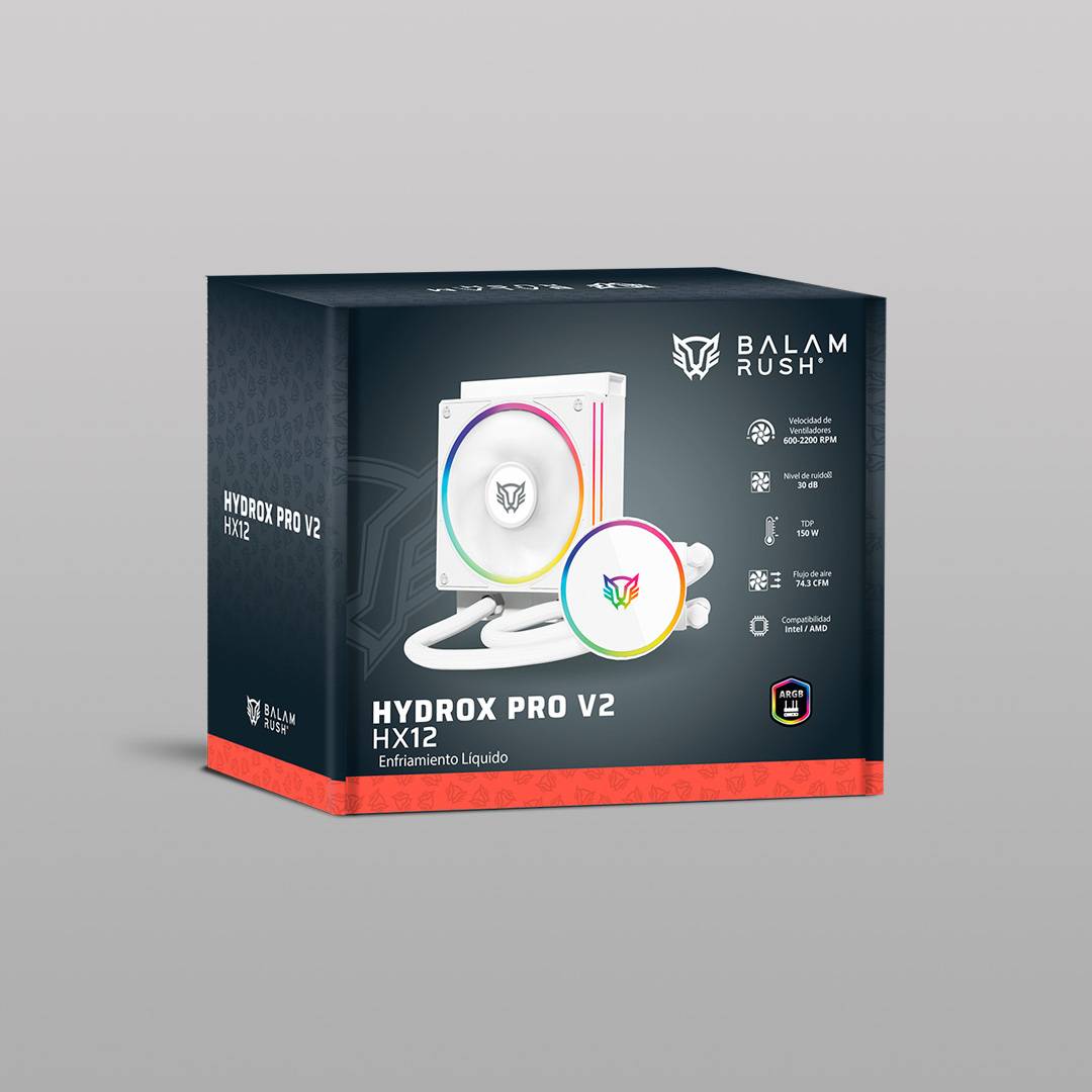 ENFRIAMIENTO LIQUIDO BAMLAM RUSH HYDROX PRO V2 HX12 SISTEMA DE ENFRIAMIENTO LIQUIDO, TDP 150 W