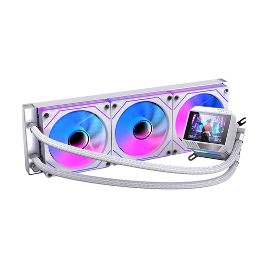 NACEB ENFRIAMIENTO LIQUIDO BOREAL 360MM PANTALLA LCD 2.8 PULGADAS ARGB BLANCO NA-0657B