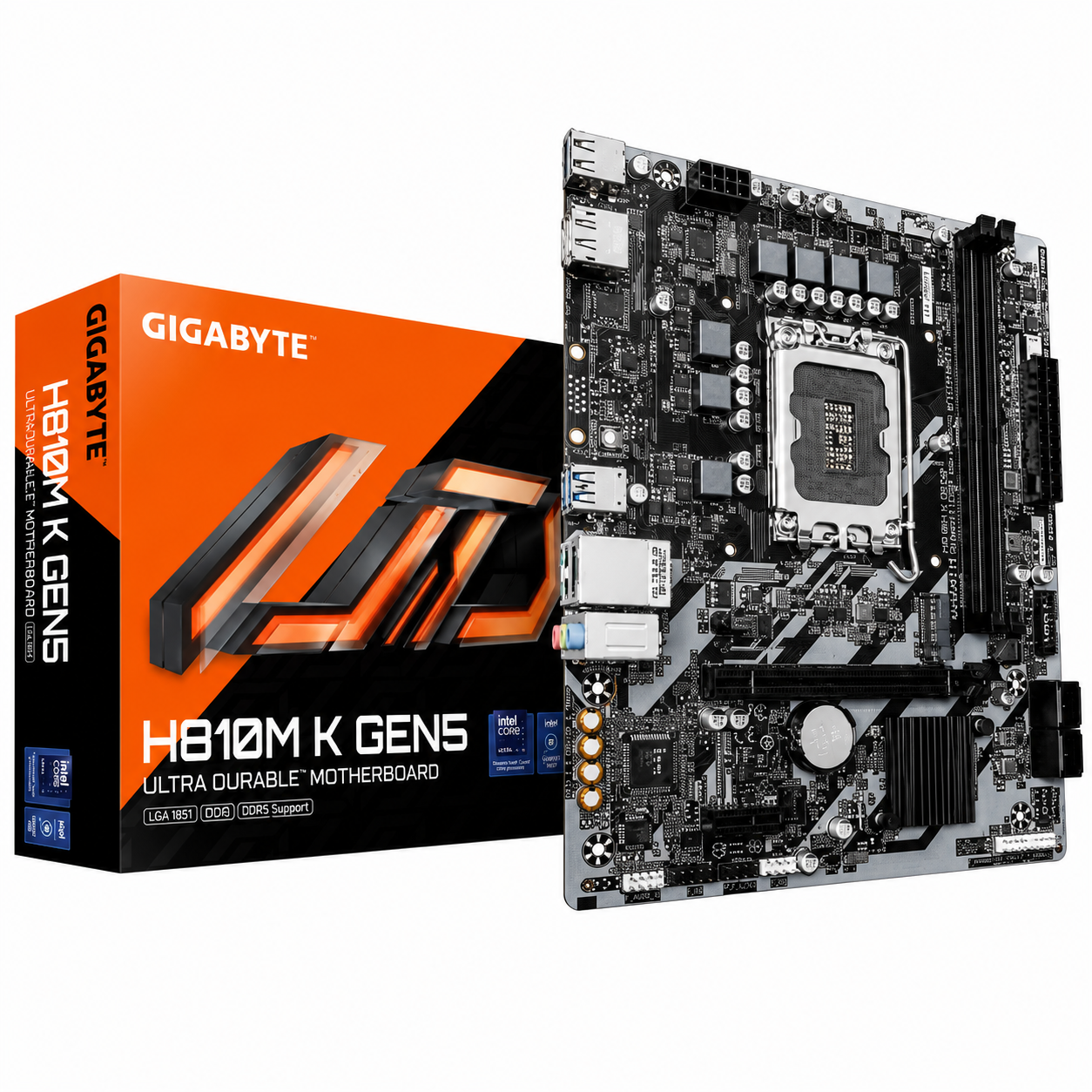 TARJETA MADRE GIGABYTE ATX H810M K GEN5, DDR5, S-1851, 128 GB, PARA INTEL