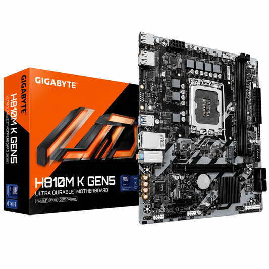 TARJETA MADRE GIGABYTE ATX H810M K GEN5, DDR5, S-1851, 128 GB, PARA INTEL