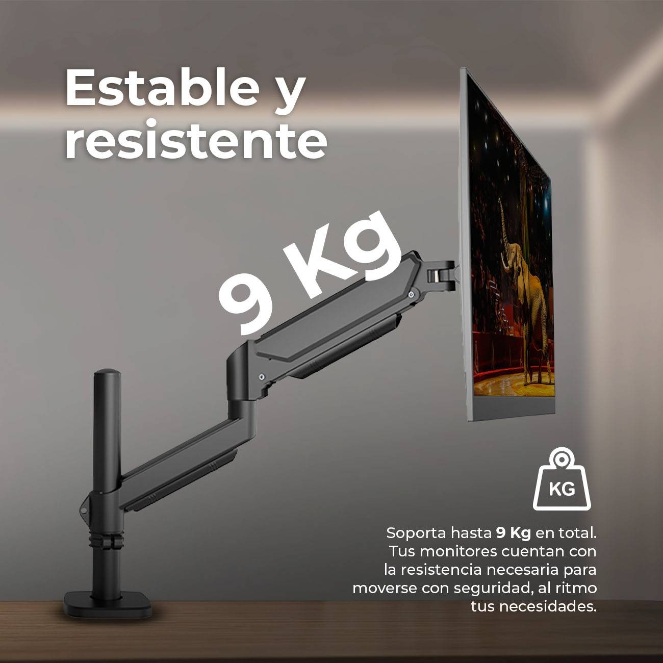 SOPORTE PARA MONITOR ENFORCE MOTION SM718  ACTECK SOPORTE ARTICULADO PARA MONITOR CON ALTURA AJUSTABLE CON C-CLAMP
