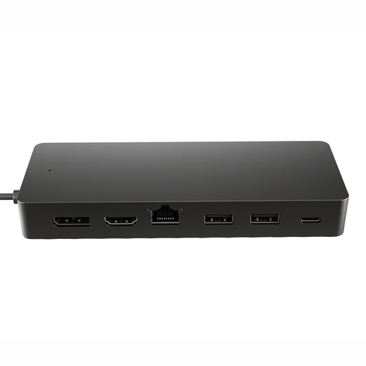 HUB MULTIPUERTO USB-C UNIVERSAL HP (50H55UT);  1 HDMI 2.0, 1 DISPLAYPORT 1.2, 2 PUERTOS USB-A, 1 PUERTO USB-C, 1 PUERTO DE TRANSFERENCIA USB-C Y 1 PUERTO E