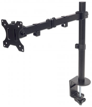 461542 SOPORTE DE ESCRITORIO PARA MONITOR SOPORTA MONITORES DE 13 A 32 PULGADAS, HASTA 8 KG, MOVIMIENTO DE BRAZOS DE DOBLE ARTICULACIÓN, NEGRO