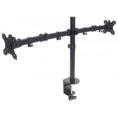 461528 SOPORTE UNIVERSAL PARA 2 MONITORES CON BRAZOS DE DOBLE ARTICULACIÓN, SOPORTA MONITORES DE 13