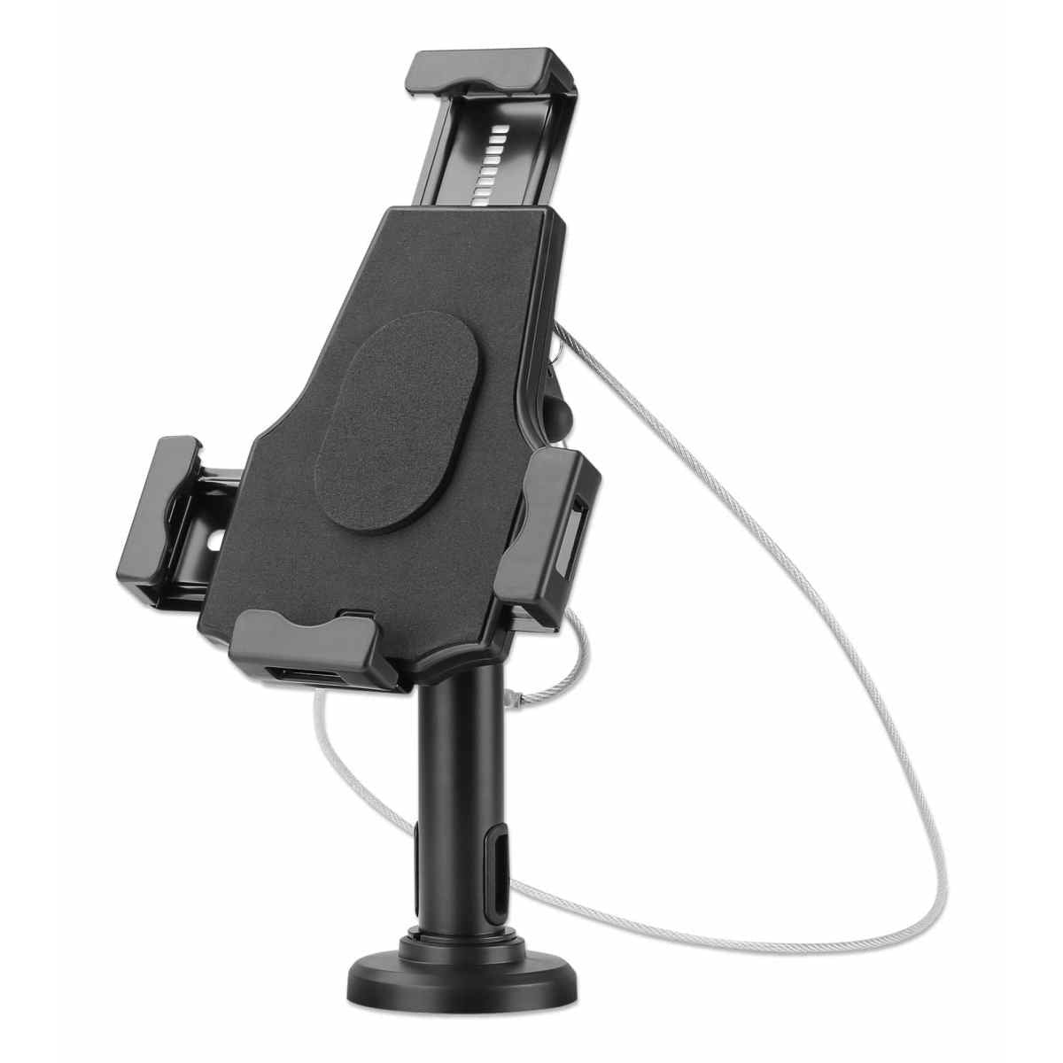 462112 SOPORTE CON SEGURO ANTIRROBO PARA TABLETAS DE 7.9 A 10.5 PULGADAS, ROTACIÓN DE 360°, INCLINACIÓN +/- 70°, GIRO DE 330°, CANDADO CON DOS LLAVES, NEGR