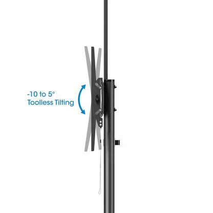 SOPORTE TV TIPO CARRO, 37 A 70, HASTA 70 KG (154 LB), INCLINACIÓN DE -10 A 5°, REPISAS PARA CÁMARA Y AV, RUEDAS CON FRENOS Y PVC, MANHATTAN 462716