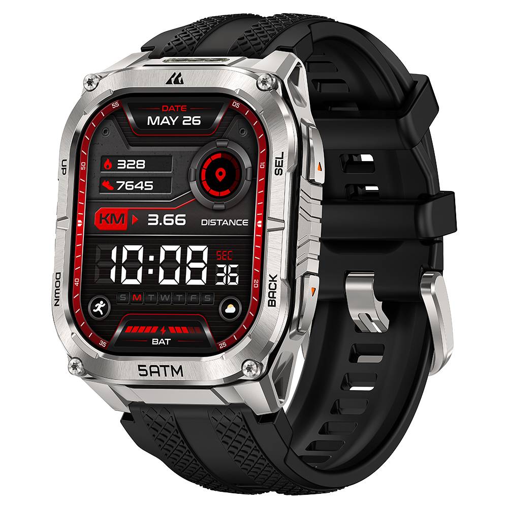 SMARTWATCH KOSPET KOSPET TANK M4C TMKO-007, NEGRO, 10 DÍAS, RESISTENTE AL AGUA