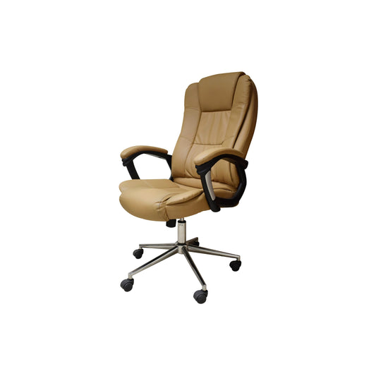 SILLA EJECUTIVA NACEB TECHNOLOGY CAFE NA-0930C, EJECUTIVA, ASIENTO ACOLCHADO, CAFÉ, VINIPIEL