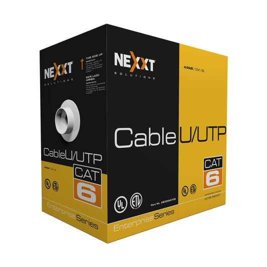 BOBINA NEXXT MODELO AB356NXT02  UTP CAT6 CM 305M AZUL COBRE 23AWG