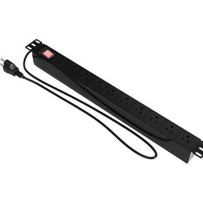 REGLETA HORIZONTAL, RACKEABLE 9 TOMACORRIENTES, 125VCA, 15A, CON SUPRESOR DE SOBRETENSIÓN NPD-11U9N15A