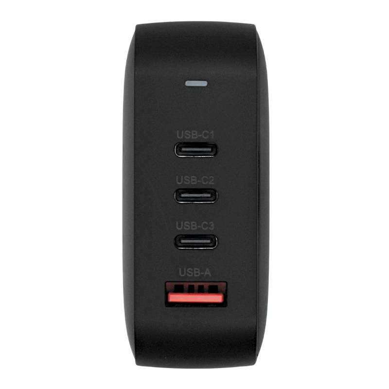 OV-G165W ADAPTADOR DE CORRIENTE GAN 165W CON PD SIN CABLES (3X USB C + 1X USB A) MARCA OVALTECH