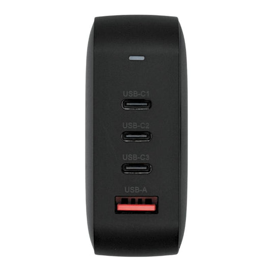 OV-G165W ADAPTADOR DE CORRIENTE GAN 165W CON PD SIN CABLES (3X USB C + 1X USB A) MARCA OVALTECH