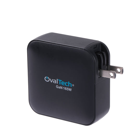 OV-G165W ADAPTADOR DE CORRIENTE GAN 165W CON PD SIN CABLES (3X USB C + 1X USB A) MARCA OVALTECH