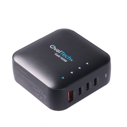 OV-G165W ADAPTADOR DE CORRIENTE GAN 165W CON PD SIN CABLES (3X USB C + 1X USB A) MARCA OVALTECH