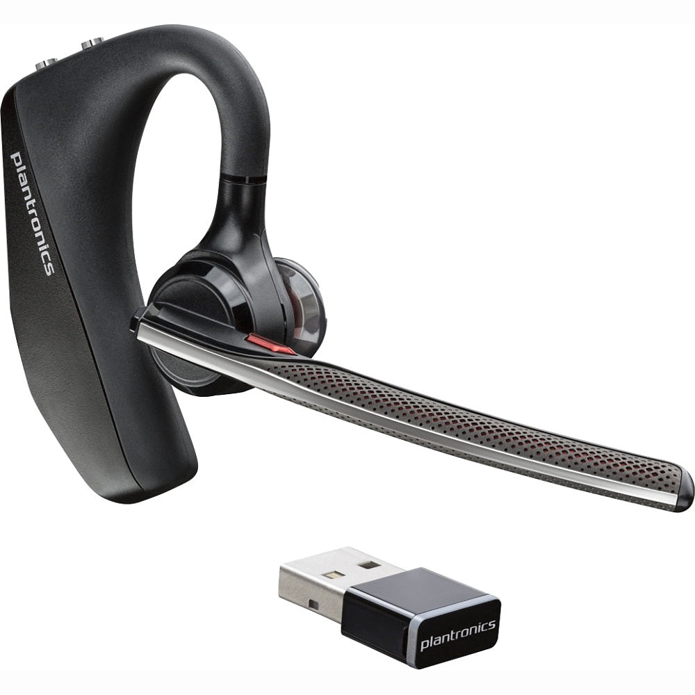 POLY VOYAGER 5200 UC, BLUETOOTH PARA MOVILES Y COMPUTADORAS, INCLUYE ESTUCHE DE CARGA Y ADAPTADOR BLUETOOTH