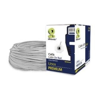 BOBINA UTP, CAT6, 100 M, INTERIOR, GRIS, 100% COBRE, BROBOTIX 065810