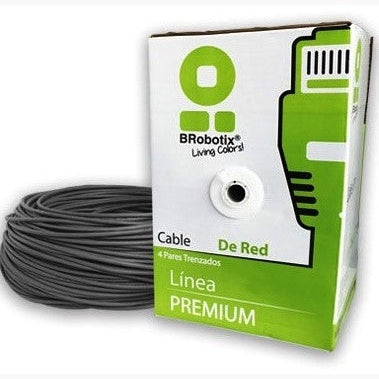 BOBINA UTP,  CAT5E, 305 M, INTERIOR, GRIS, INTERIOR, CCA, BROBOTIX 065740