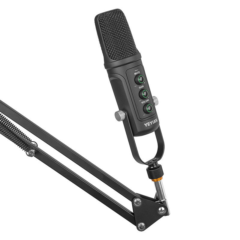 YEYIAN MICROFONO CONDENSADOR KIT STREAMING AGILE NL, BLACK, BRAZO DE TIJERA, SOPORTE  U, MONT ANTICHOQUE, FILTRO, MONT EN MESA USB B-USB A YSA-UCHQ-01
