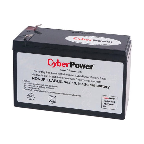 BATERÍA DE REEMPLAZO CYBERPOWER RB1290, NEGRO, 12 V, 9 AH