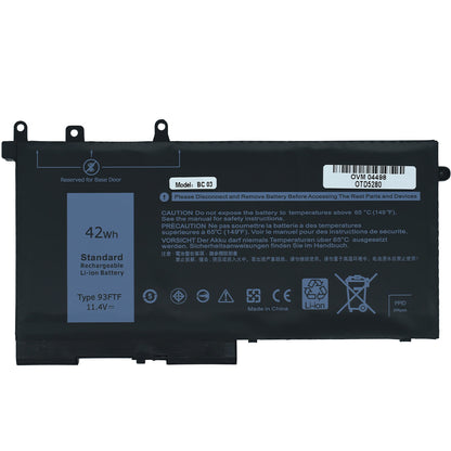 BATERIA PARA LAPTOP OTD5280 OVALTECH POLIMERO 11.4V PARA DELL 5280 5290 5480 5490 5580 5590 SERIES 3DDDG 3VC9Y 03VC9Y O3VC9Y 4YFVG 45N3J 451-BBZP