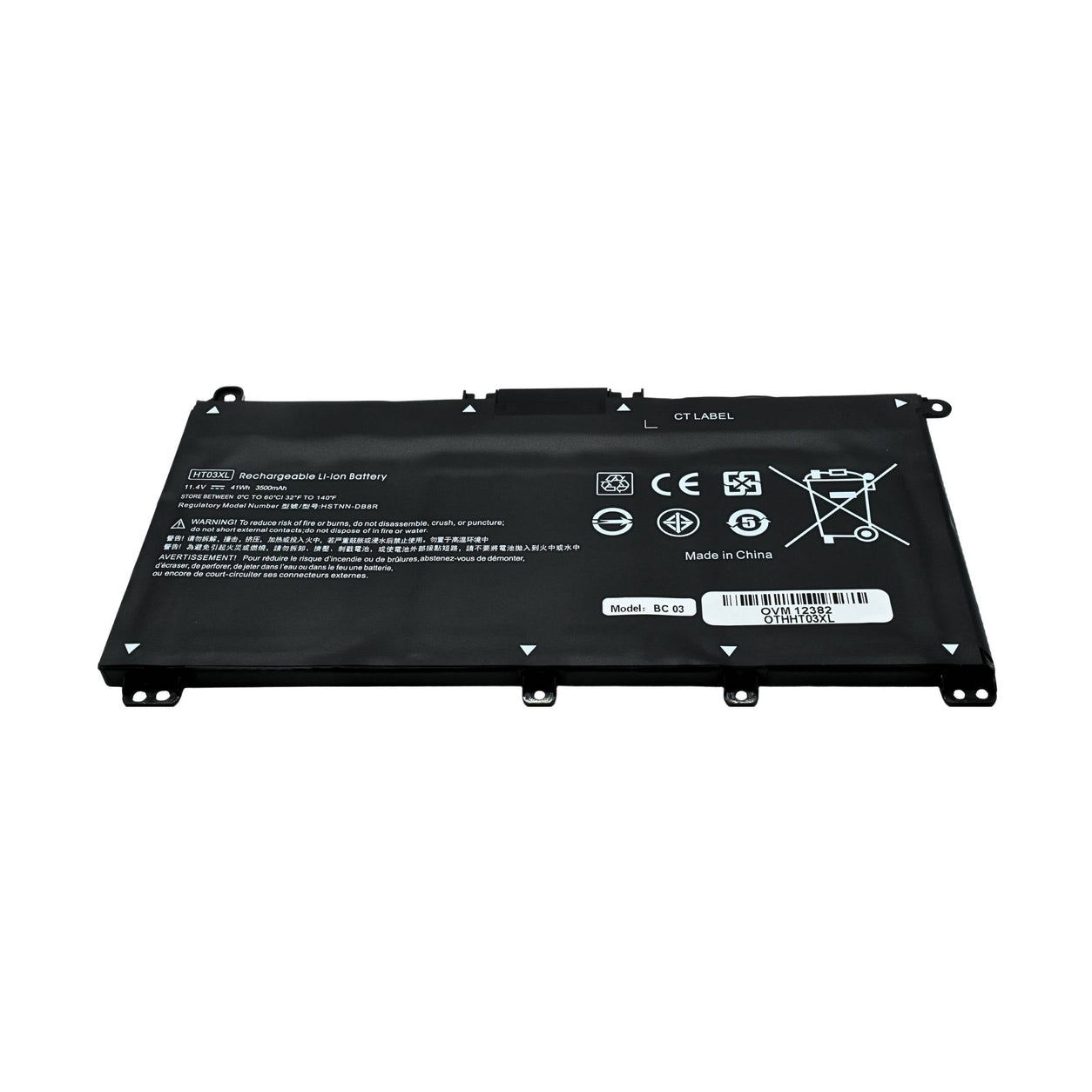 BATERIA PARA LAPTOP OTHHT03XL OVALTECH POLIMERO 11.55V 41.9WH/3630MAH PARA HP 14-CE 14-CF 14-CM 14-CK 14-DF 14-MA 15-DA 15-CS 15-DB HP 240 245 250