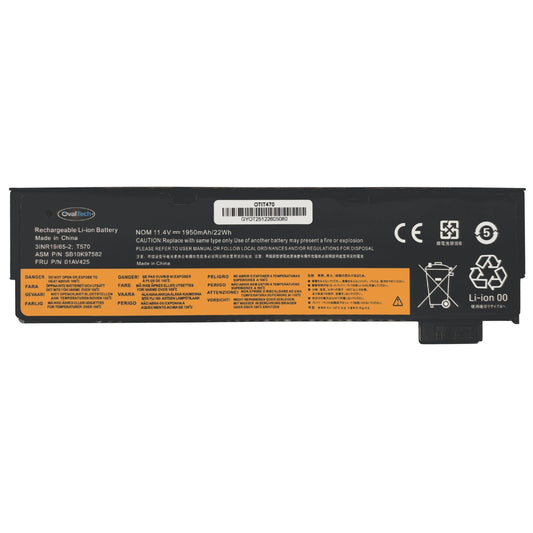 OTIT470 BATERIA 11.4V / 2200MAH PARA LENOVO THINKPAD A475 A485 T470 T570 T480 T580 P51S P52S TP25 SERIES 01AV422 01AV423