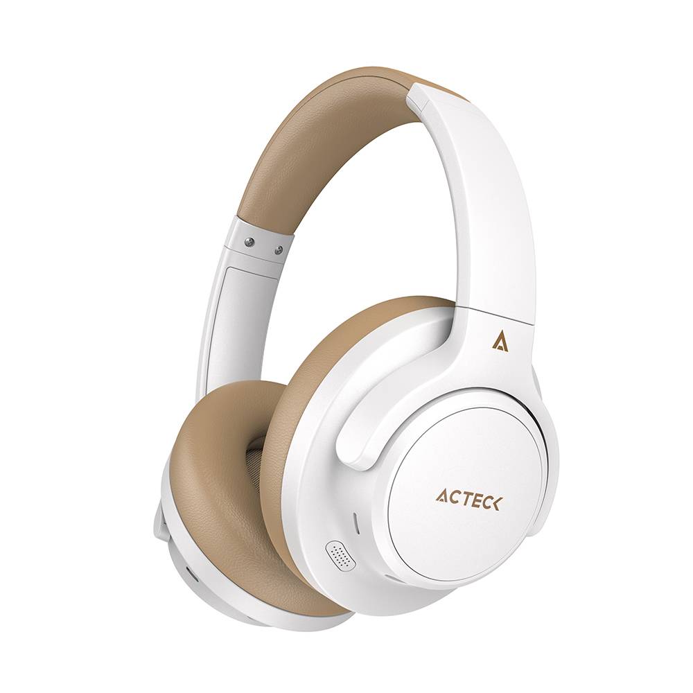 AUDÍFONOS INALÁMBRICOS BLUETOOTH HYPE EPIC HP750 ACTECK ELITE SERIES CANCELACIÓN DE RUIDO ACTIVO  HIBRIDO, COLOR BLANCO. AC-940863