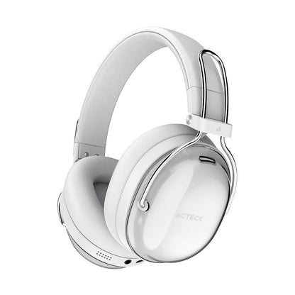 AUDÍFONOS INALÁMBRICOS BLUETOOTH LUXE PURE HP730 ACTECK ELITE SERIES CANCELACIÓN DE RUIDO ACTIVO  HIBRIDO, COLOR BLANCO. AC-940887